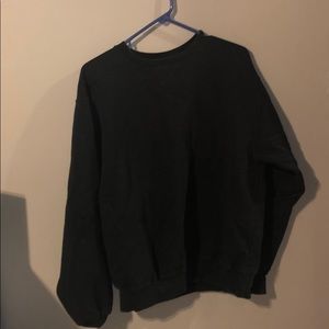 Plain black crew neck
